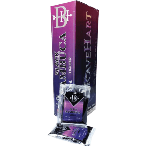 BraveHart Black Sambuca Sachet Pack 30x30ml