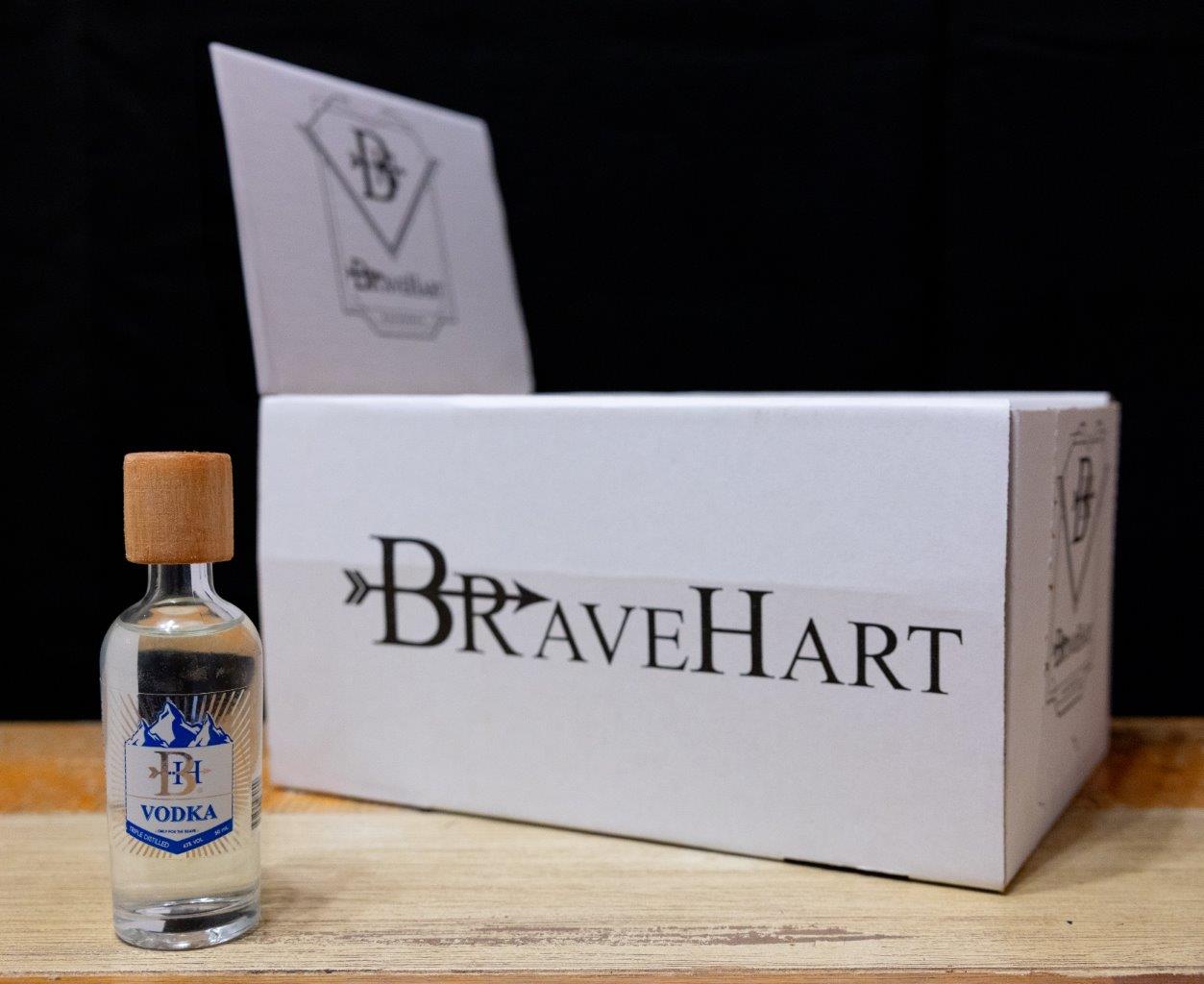 BraveHart Premium Vodka 50ml X 24 Box